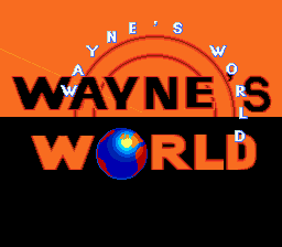 Wayne's World title screen for Sega Genesis